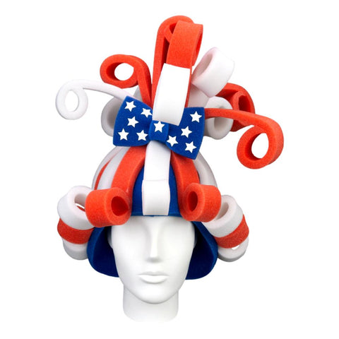 Patriotic Rollers Wig - Foam Party Hats Inc