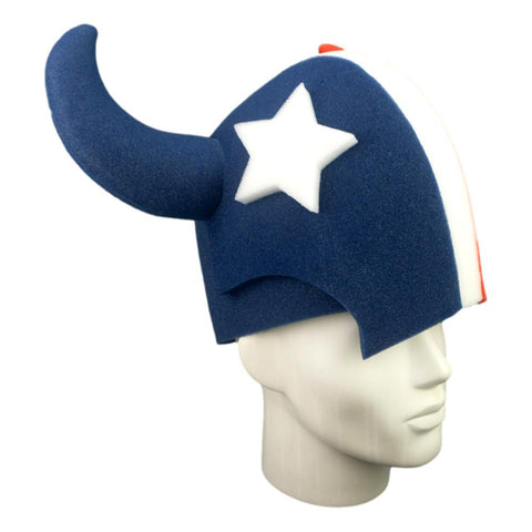 Houston Texans Hat foam NFL fan hat right side view with navy horn and white star