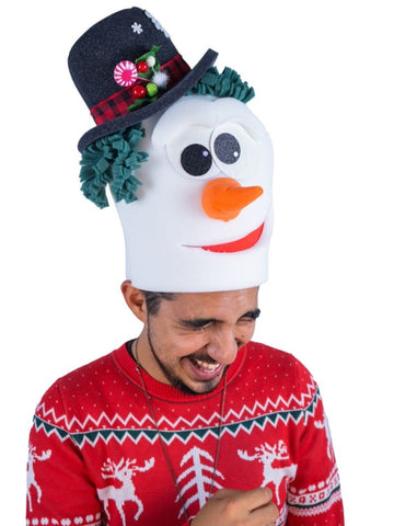 Snowman Head Hat - Foam Party Hats Inc