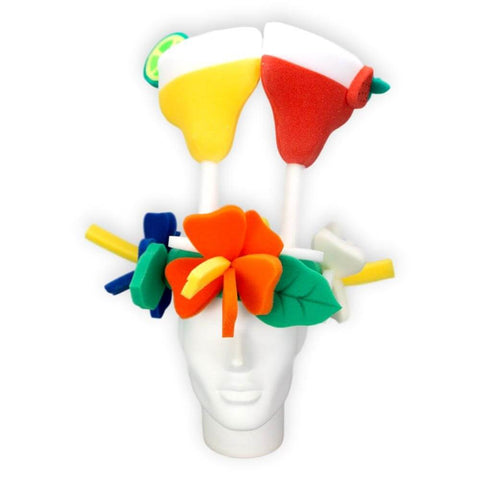 Hibiscus and Margaritas Hat - Foam Party Hats Inc