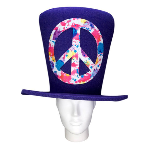 Peace Top Hat - Foam Party Hats Inc