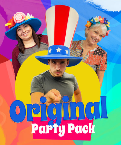 The Original Party Hats Pack (20 Hats & 20 Headbands) - Foam Party Hats Inc