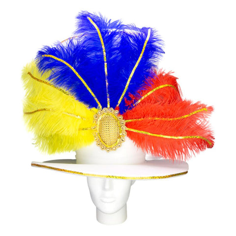 Venezuela Feathers Bride Hat - Foam Party Hats Inc