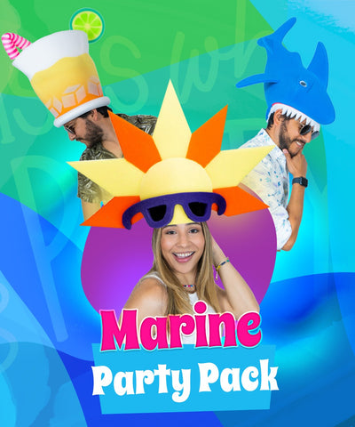 Marine Party Pack (20 Hats & 20 Headbands) - Foam Party Hats Inc
