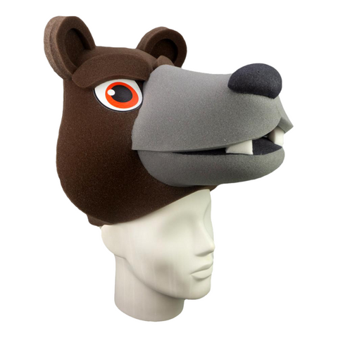 Chicago Bears Hat foam NFL fan hat right side view showing bear snout and teeth