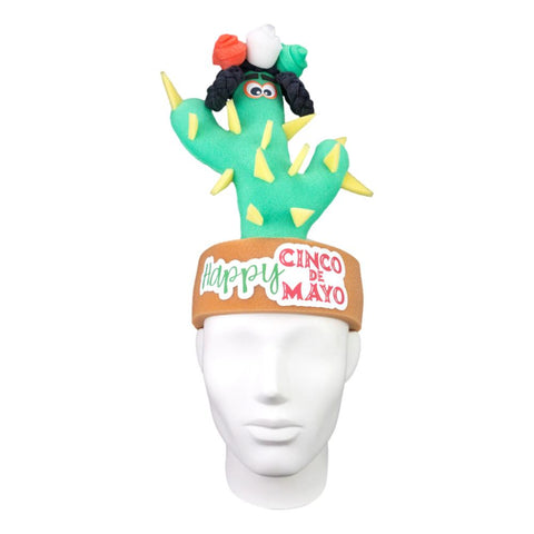 Cinco de Mayo Cactus Frida Headband - Foam Party Hats Inc