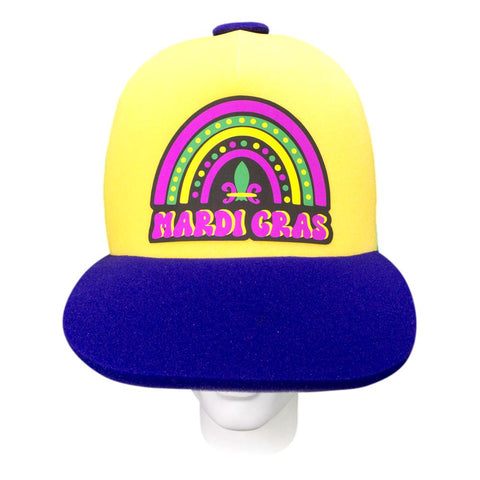Mardi Gras Trucker Hat - Foam Party Hats Inc