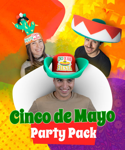 Cinco de Mayo Party Pack (14 Hats & 6 Headbands) - Foam Party Hats Inc