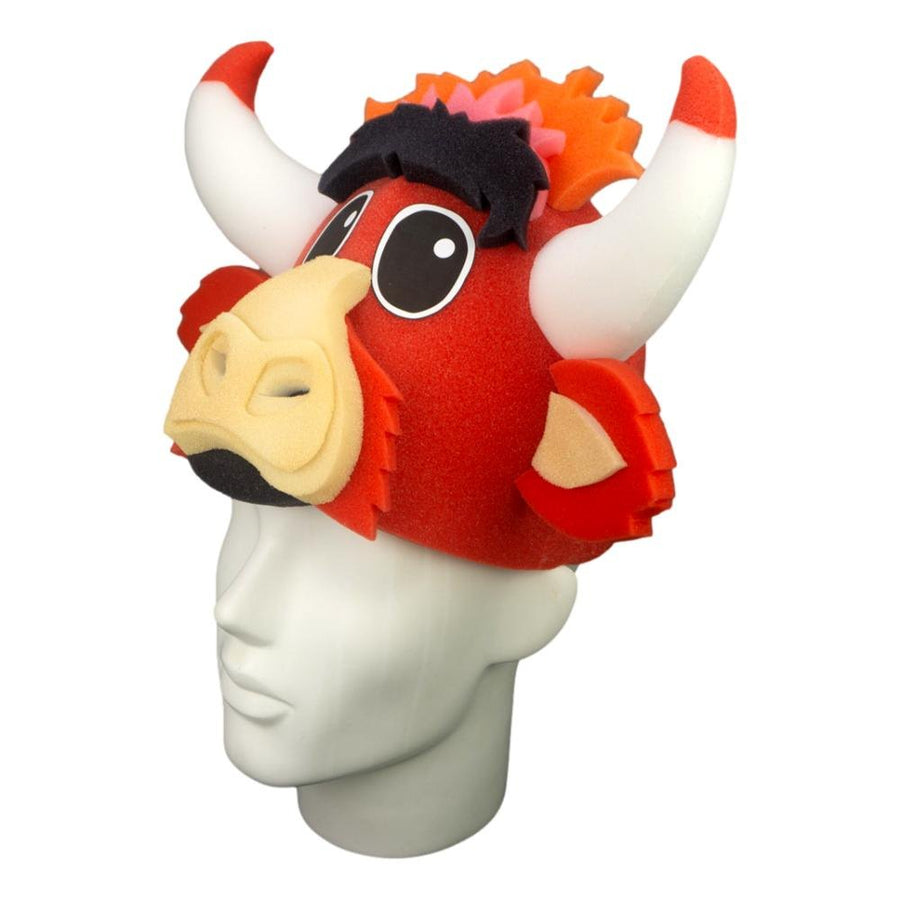 Benny the Bull custom foam mascot hat for the Chicago Bulls, side view
