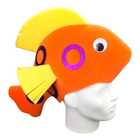 Foam Party Hats Fish with Circles Hat, Size: One Size