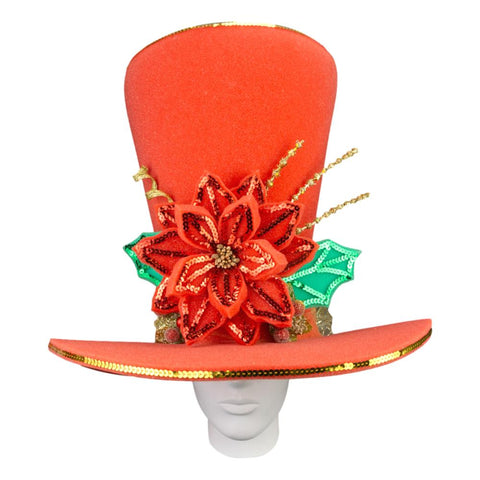 Red Christmas Bride Hat