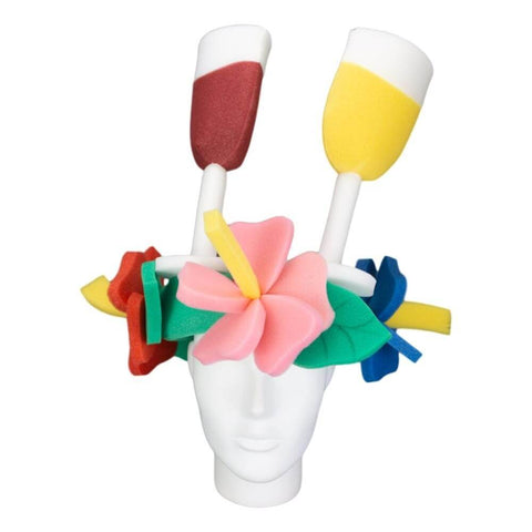 Hibiscus and Wine Hat - Foam Party Hats Inc