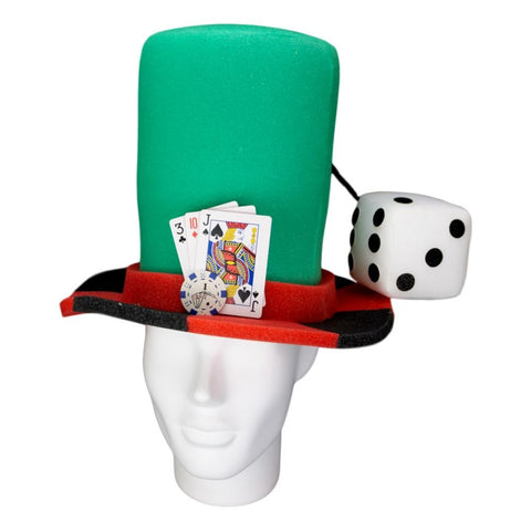 Casino Top Hat - Foam Party Hats Inc