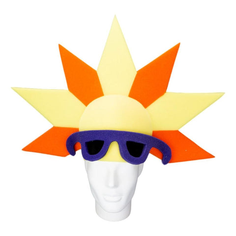 Sun with Glasses Hat - Foam Party Hats Inc