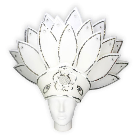 White Feathers Crown - Foam Party Hats Inc