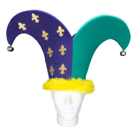 Mardi Gras 2 Points Jester Hat - Foam Party Hats Inc