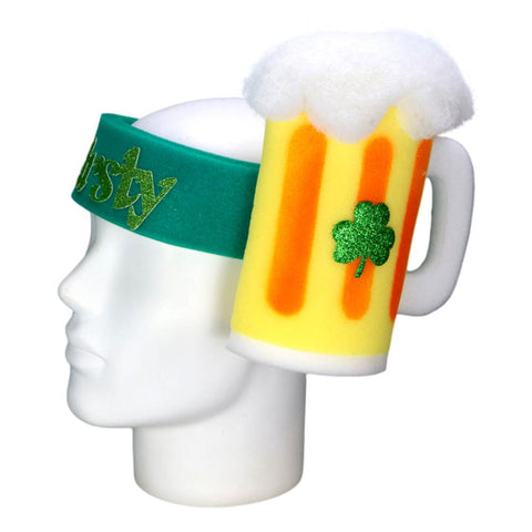 St. Patrick's Beer Mug Headband - Foam Party Hats Inc