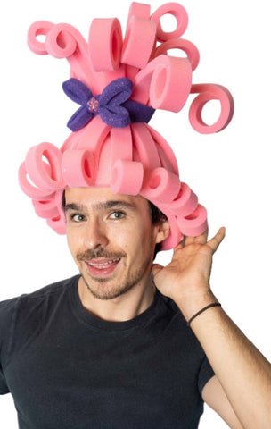 Pink Wig - Foam Party Hats Inc