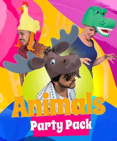 Animals Party Pack (20 Hats) - Foam Party Hats Inc