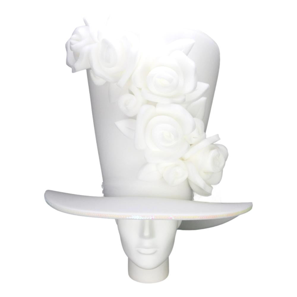 White deals rose hat