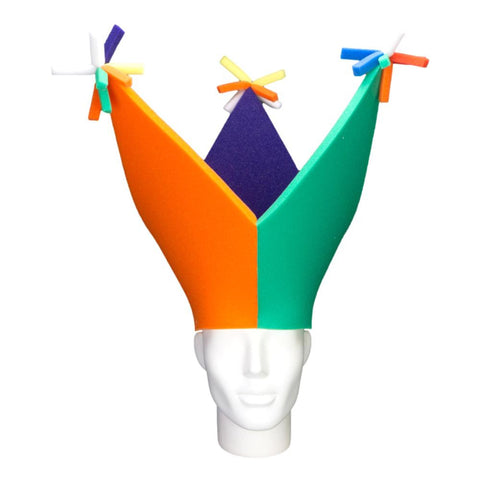 3 Colors Jester Hat - Foam Party Hats Inc