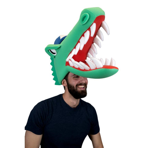 Alligator Mascot Hat - Foam Party Hats Inc