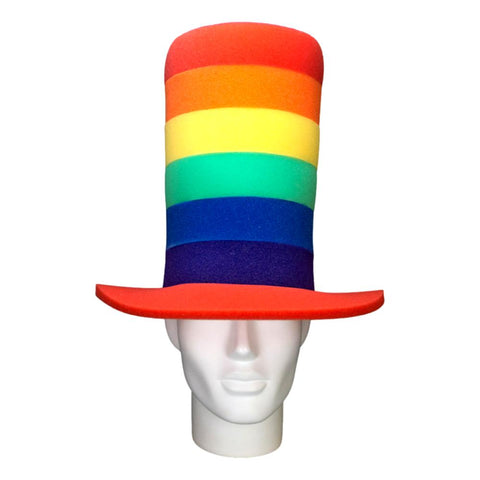 Pride Rainbow Top Hat - Foam Party Hats Inc