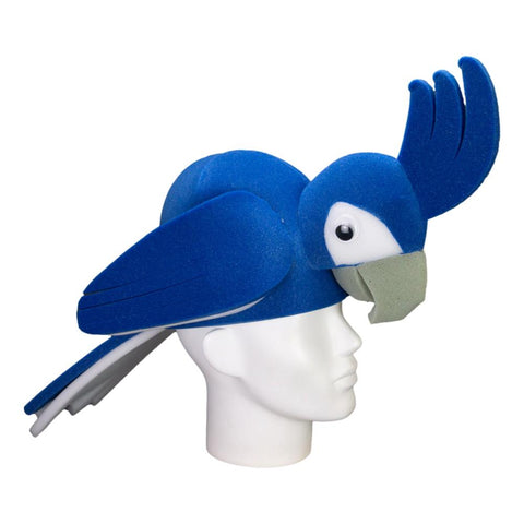 Blue Macaw Hat - Foam Party Hats Inc