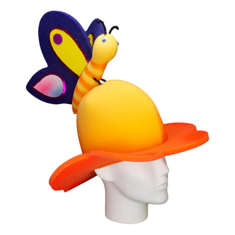 Butterfly on Flower Hat - Foam Party Hats Inc