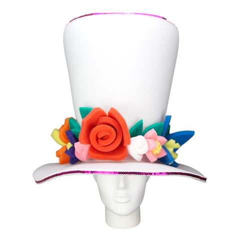 Varied Flowers Bride Hat - Foam Party Hats Inc