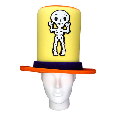 Skeleton Top Hat - Foam Party Hats Inc